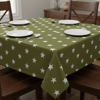 Cotton fabric Stars green