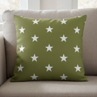 Cotton fabric Stars green