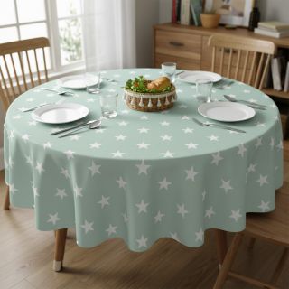 Cotton fabric Stars mint