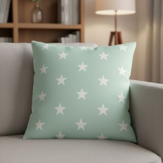 Cotton fabric Stars mint