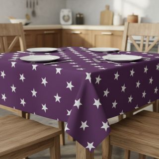Cotton fabric Stars purple