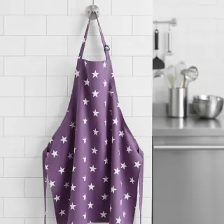 Cotton fabric Stars purple