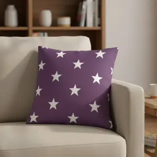 Cotton fabric Stars purple