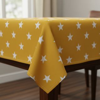 Cotton fabric Stars yellow