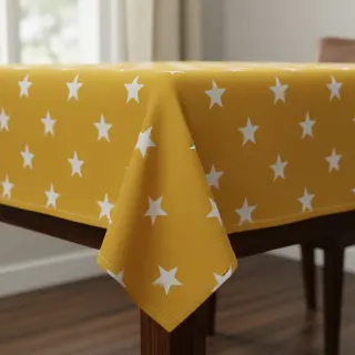 Cotton fabric Stars yellow
