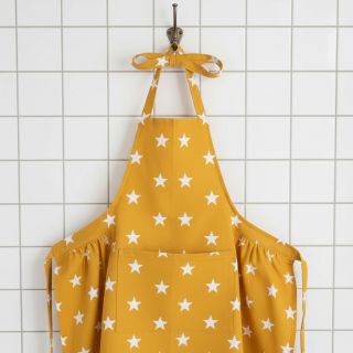 Cotton fabric Stars yellow