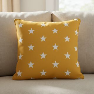 Cotton fabric Stars yellow