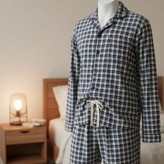 Cotton fabric YARN DYED CHECK BRUSHED Silva design B