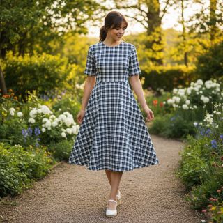 Cotton fabric YARN DYED CHECK BRUSHED Silva design B