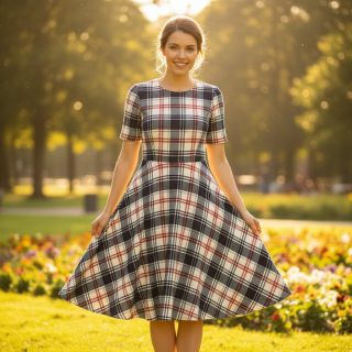 Cotton fabric YARN DYED CHECK BRUSHED navy brick