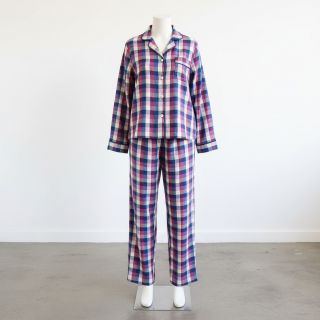 Cotton fabric YARN DYED Square cerise