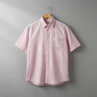 Cotton fabric YARN DYED CHECK BRUSHED light rose