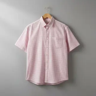 Cotton fabric YARN DYED CHECK BRUSHED light rose