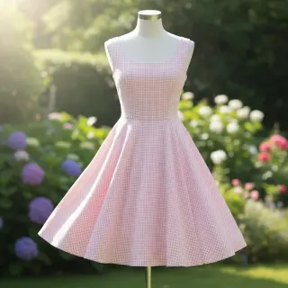 Cotton fabric YARN DYED CHECK BRUSHED light rose
