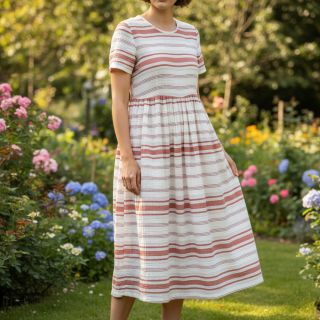 Cotton fabric YARN DYED Structure brique