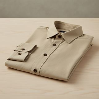 Cotton poplin dark beige