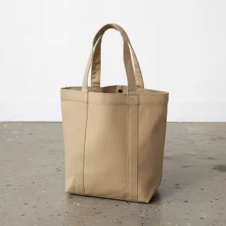 Cotton poplin dark beige