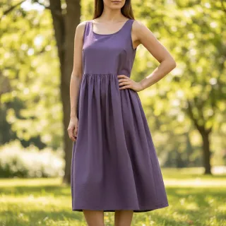 Cotton poplin plum