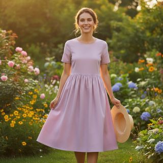 Cotton poplin dark powder