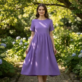 Cotton poplin purple