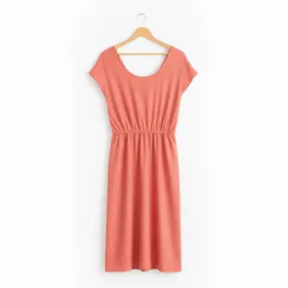 Cotton poplin dark coral