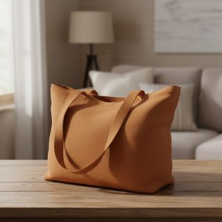 Cotton poplin dark cognac