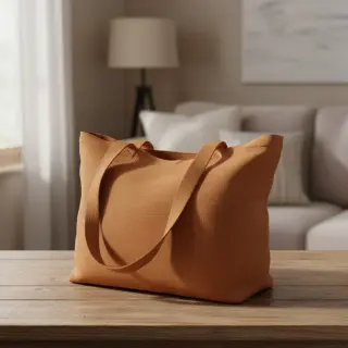 Cotton poplin dark cognac