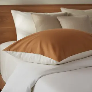 Cotton poplin dark cognac