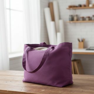 Cotton poplin aubergine