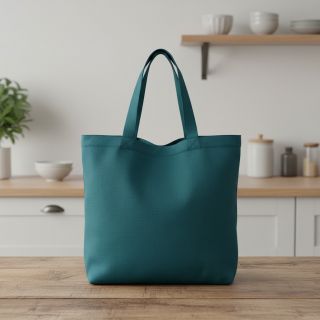 Cotton poplin dark cyan