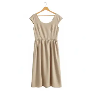 Cotton poplin beige