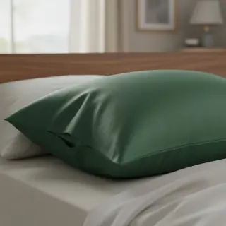 Cotton poplin dark green