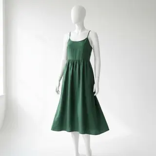Cotton poplin dark green