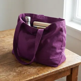 Cotton poplin dark purple