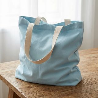 Cotton poplin light blue