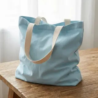 Cotton poplin light blue