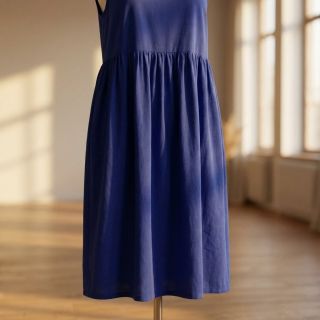 Cotton poplin dark cobalt