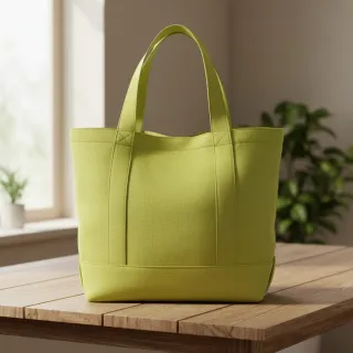Cotton poplin old lime