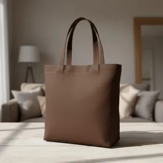 Cotton poplin dark brown