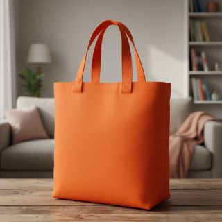 Cotton poplin flame orange