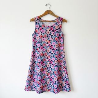 Cotton fabric Significant flowers navy digital print