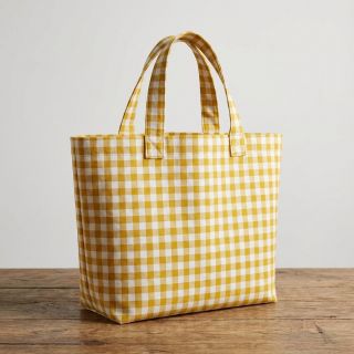 Cotton fabric Check ochre