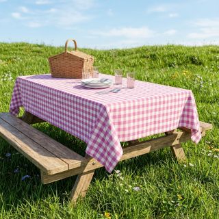 Cotton fabric Check pink