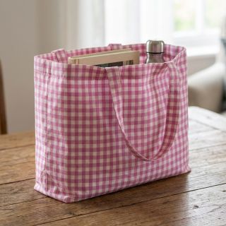 Cotton fabric Check pink