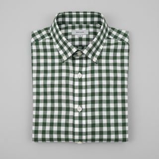 Cotton fabric Check dark green
