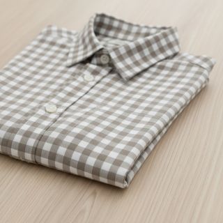 Cotton fabric Check sand