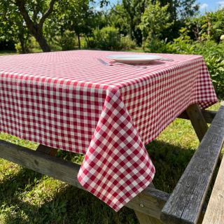 Cotton fabric Check berry