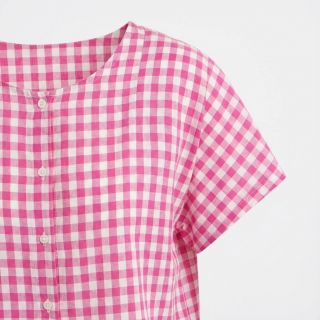 Cotton fabric Check fuchsia