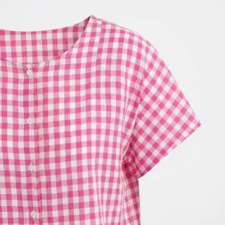 Cotton fabric Check fuchsia