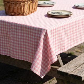 Cotton fabric Check rosa